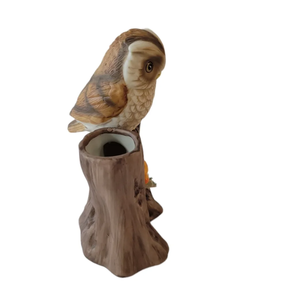 Vintage Ardco Owl Family on Tree Budvase